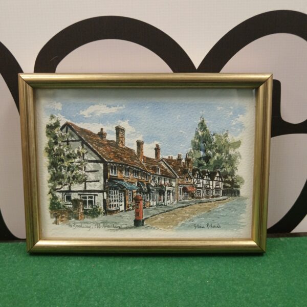 Gillian Richards watercolour painting of Broadway, Old Amersham village.