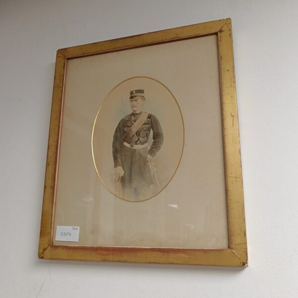 Antique hand-coloured photograph of a French military officer in uniform.