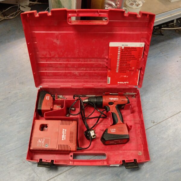 Hilti SF 121.a cordless drill in its original carrying case.