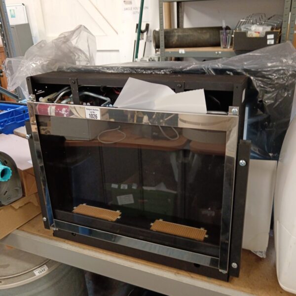 New gas fireplace for wall mounting, modern design.