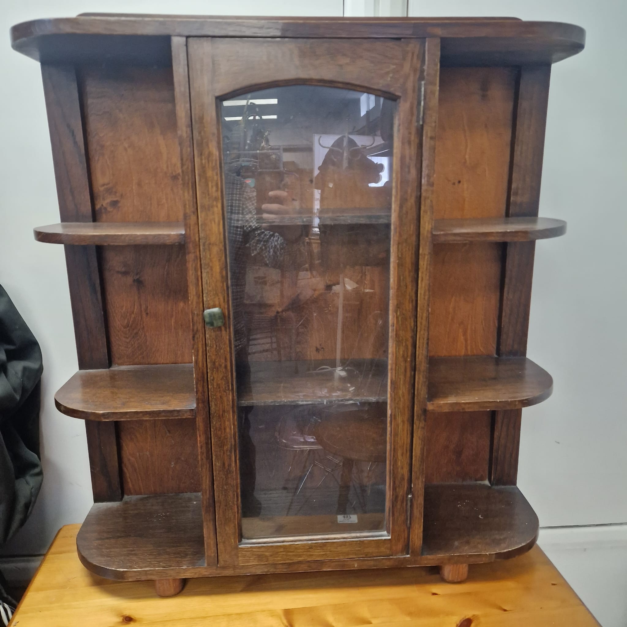 449 Dark wood display cabinet
