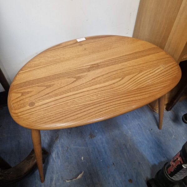 Vintage Ercol pebble table in beech wood.
