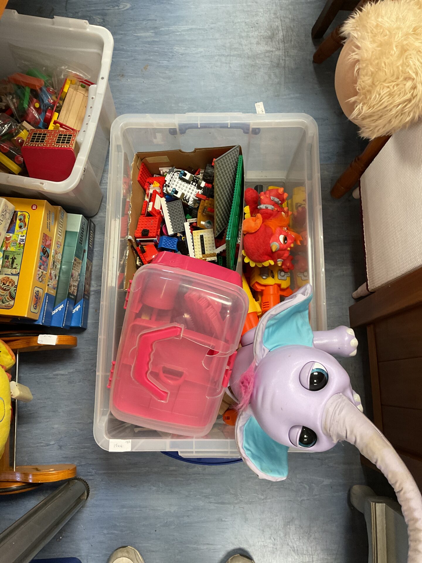 423 Box if mixed toys including lego and nerf guns