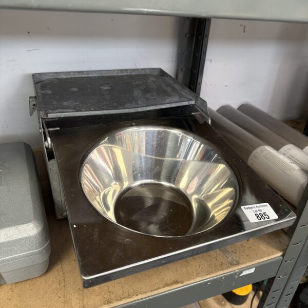 Stainless steel van wash basin for vehicle or camping use.