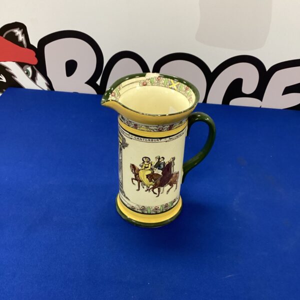 Antique Royal Doulton Canterbury Pilgrims Jug with character details.