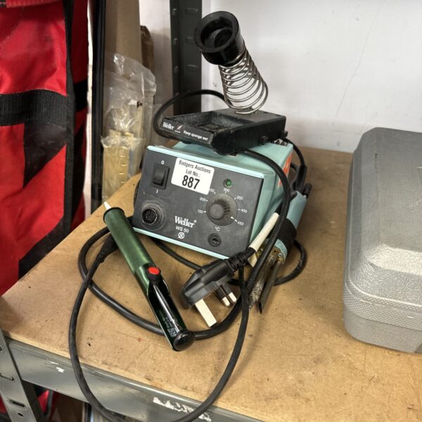 Vintage Weller WS50 soldering iron for electronics repair.