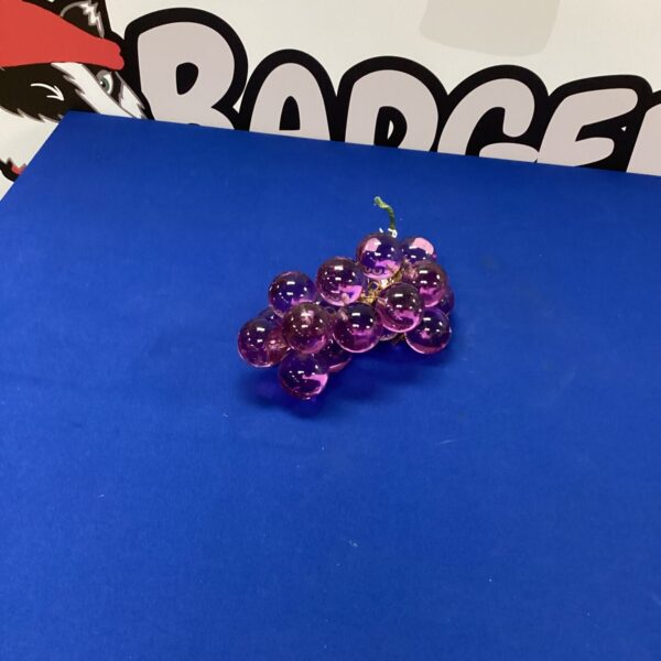 Vintage purple lucite grapes for retro home decor.