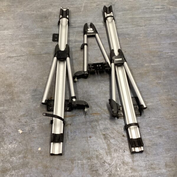 Thule lockable bike rack for roof mounted bicycle transport.