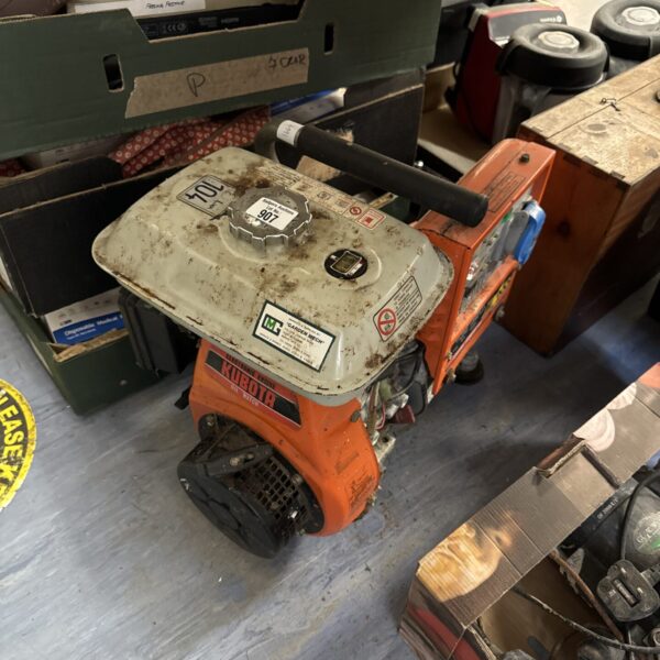 Used Kubota 110v generator for sale, compact power source.