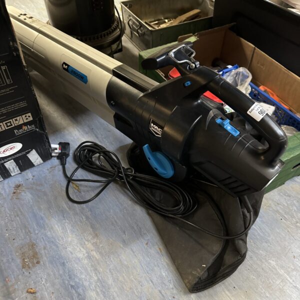 Used Mac Allister 2600W leaf blower for garden cleaning.