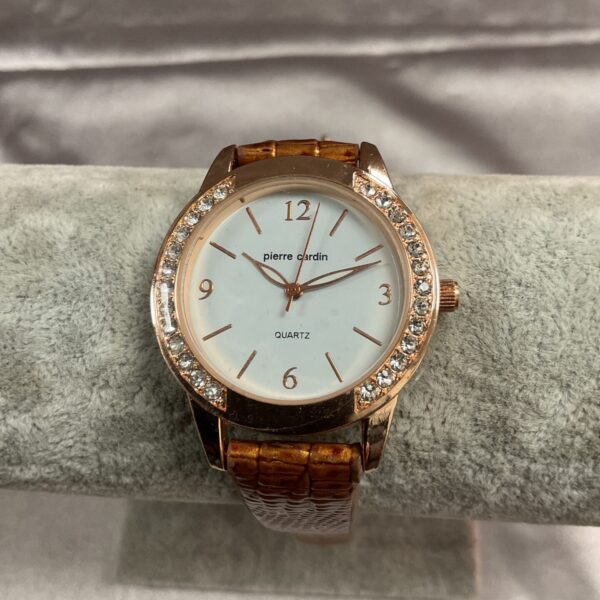 Elegant Pierre Cardin ladies watch with leather strap.