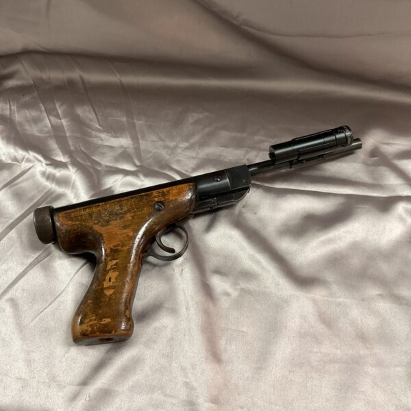 Vintage Slavia ZVP air pistol with laser sight, collectible airgun.