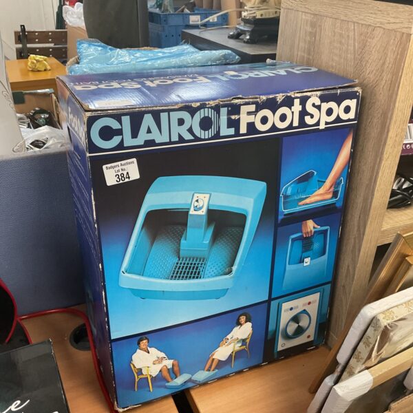 Vintage Clairol foot spa for home relaxation and foot care.
