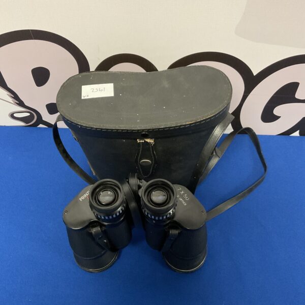 Vintage Prinzlux 7x50 binoculars in used condition.