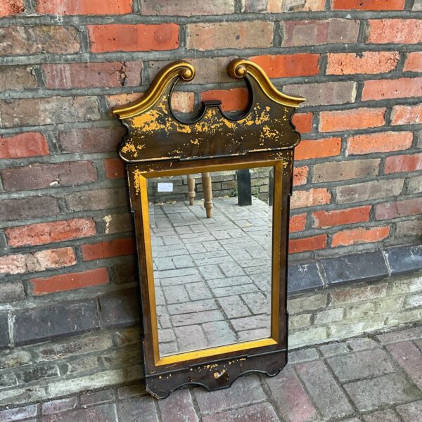 Vintage Belgium gilt framed bevel edged hall mirror