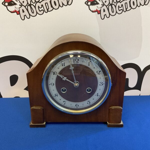 Vintage Bentima Perivale mantle clock, mid-century design.