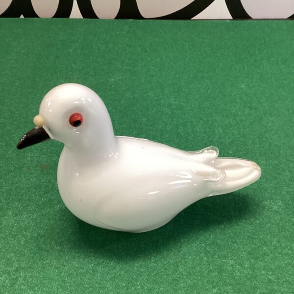 Clear glass Langhan dove sculpture, a beautiful art glass paperweight.