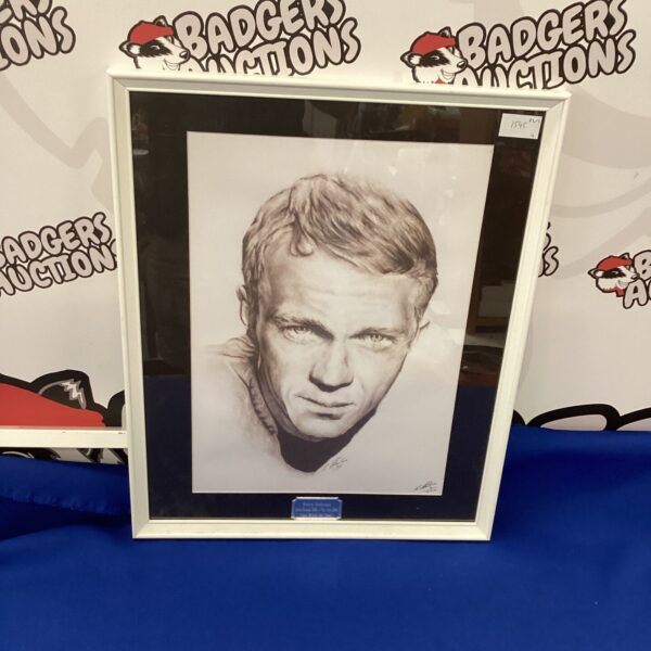 Limited edition Steve McQueen portrait, capturing the “King of Cool”