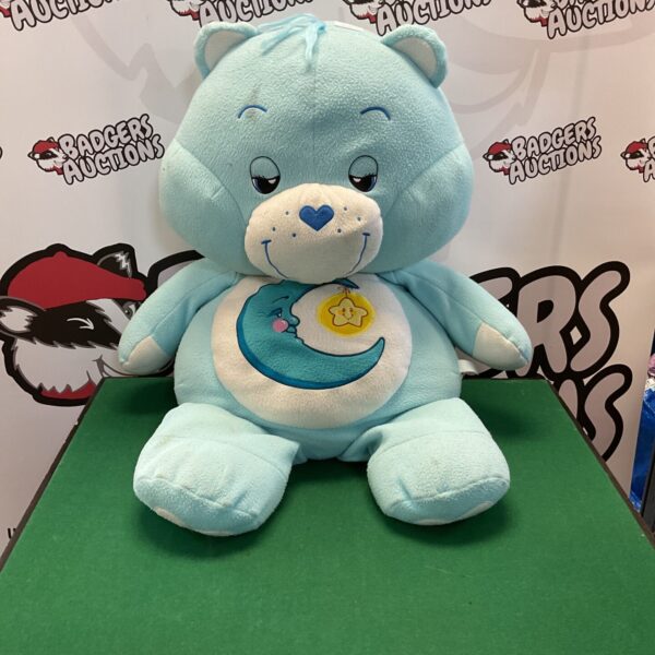 Large blue Care Bear soft toy, vintage plush.