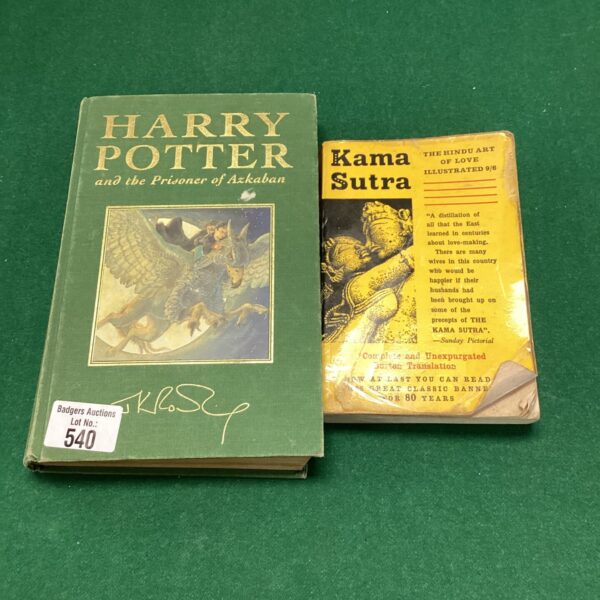 Vintage book lot featuring Harry Potter and Kama Sutra.