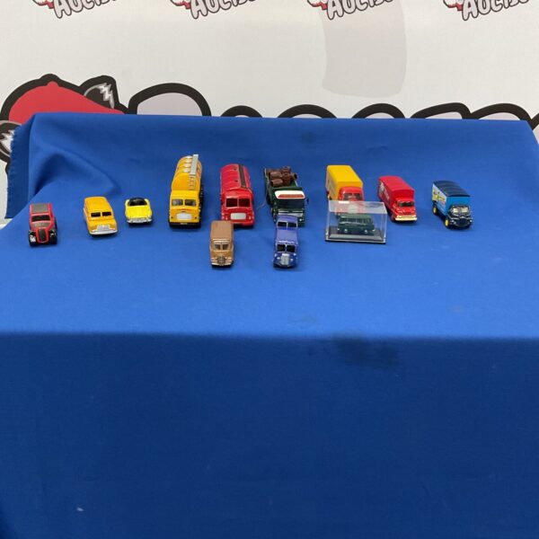 Vintage Dinky Toys collection of diecast cars and trucks.