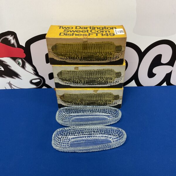 Boxed set of vintage Dartington sweet corn dishes by Frank Thrower.