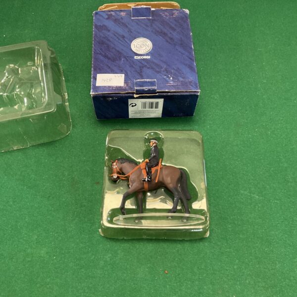 Vintage Corgi policeman on horse model 428 in original box.