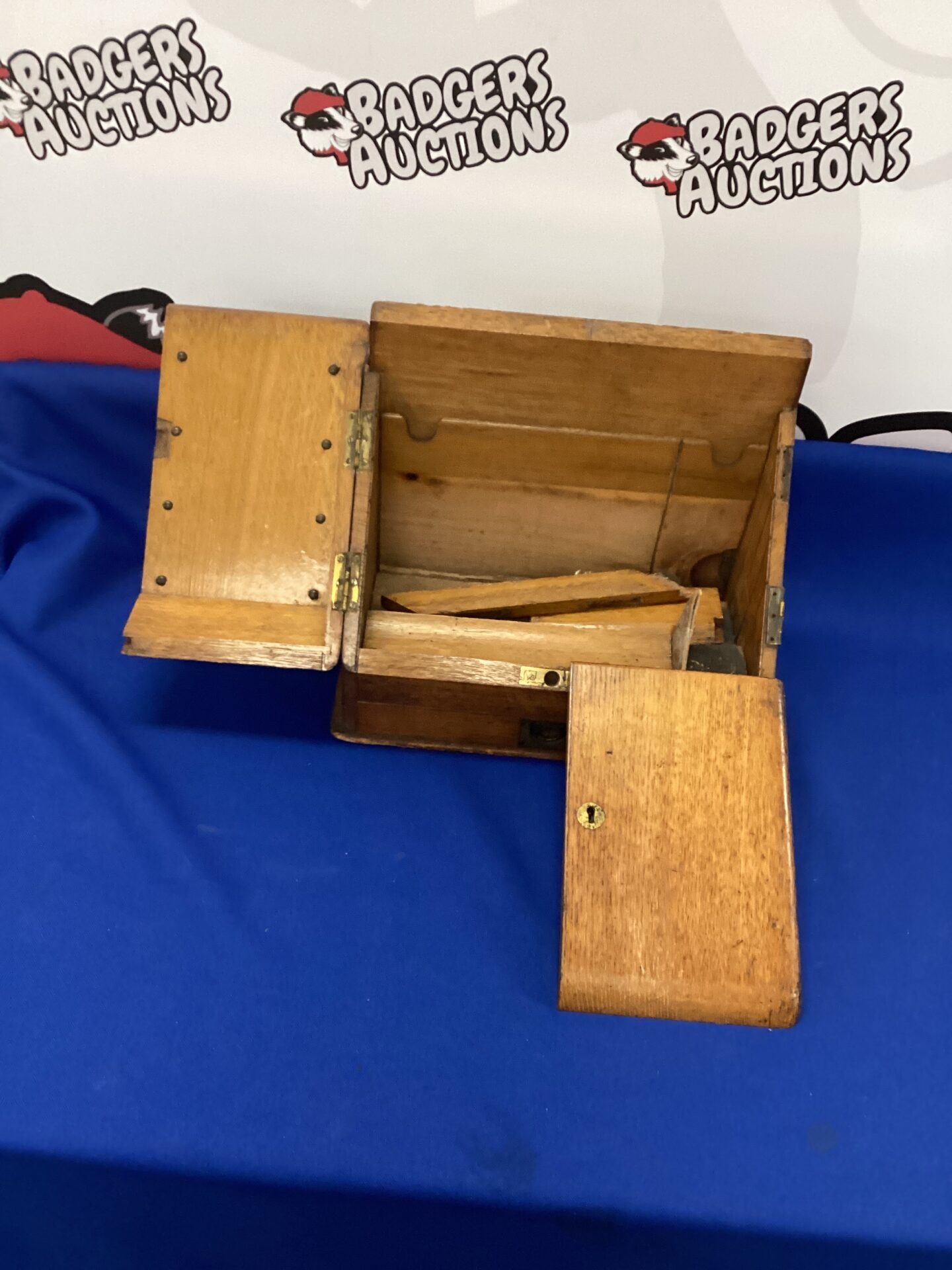 275 Vintage Wooden stationary Box for restoration