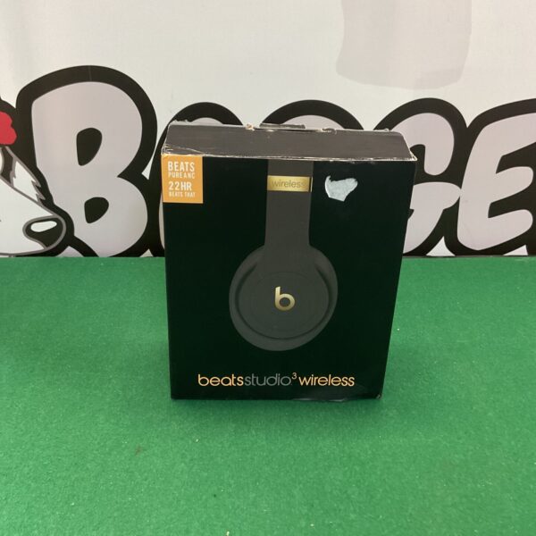 Black Beats Studio 3 Wireless headphones, over-ear design.