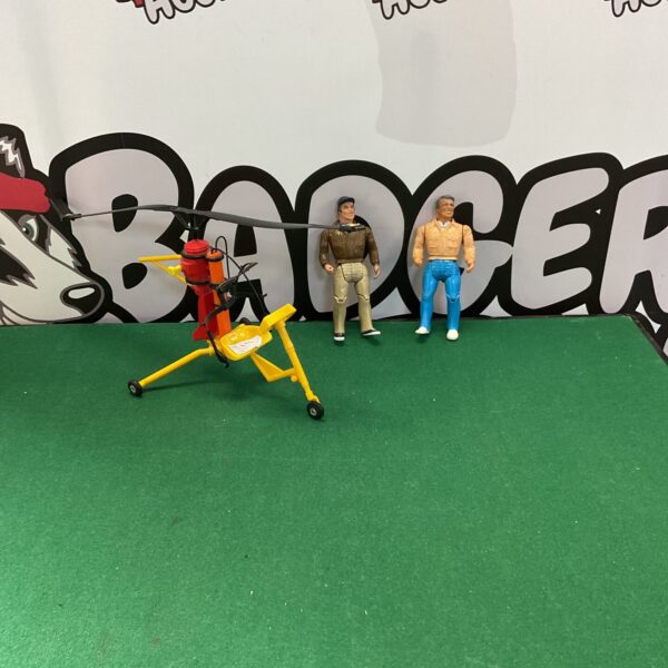 Vintage A-Team figures with Murdock’s chopper toy for collectors.