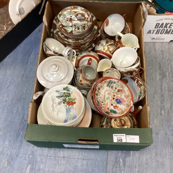 Mixed lot of vintage Japanese porcelain tea sets and china.