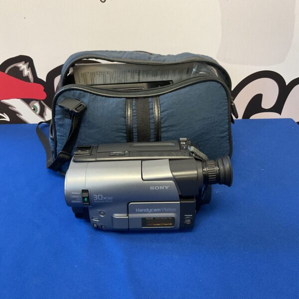 Sony DCR-TRV19E Handycam camcorder in its original carrying case.