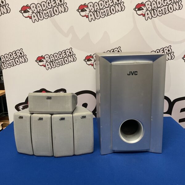JVC SP-WA5 subwoofer system with satellite speakers for home audio.