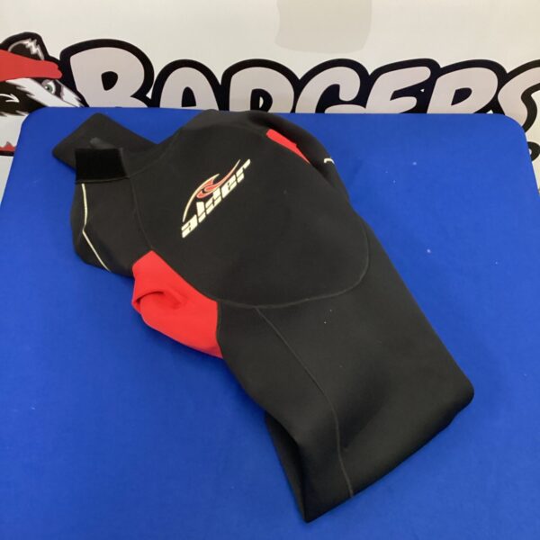 Front view of an Alder wetsuit, size medium large.
