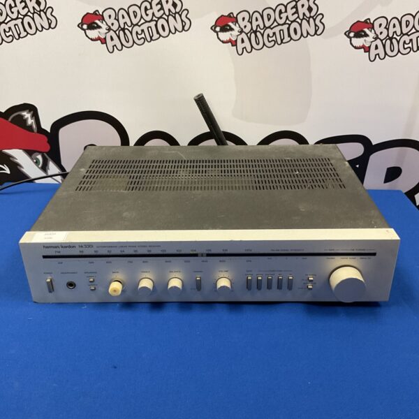 Vintage Harman Kardon hk330i tuner amplifier, classic 1970s audio.