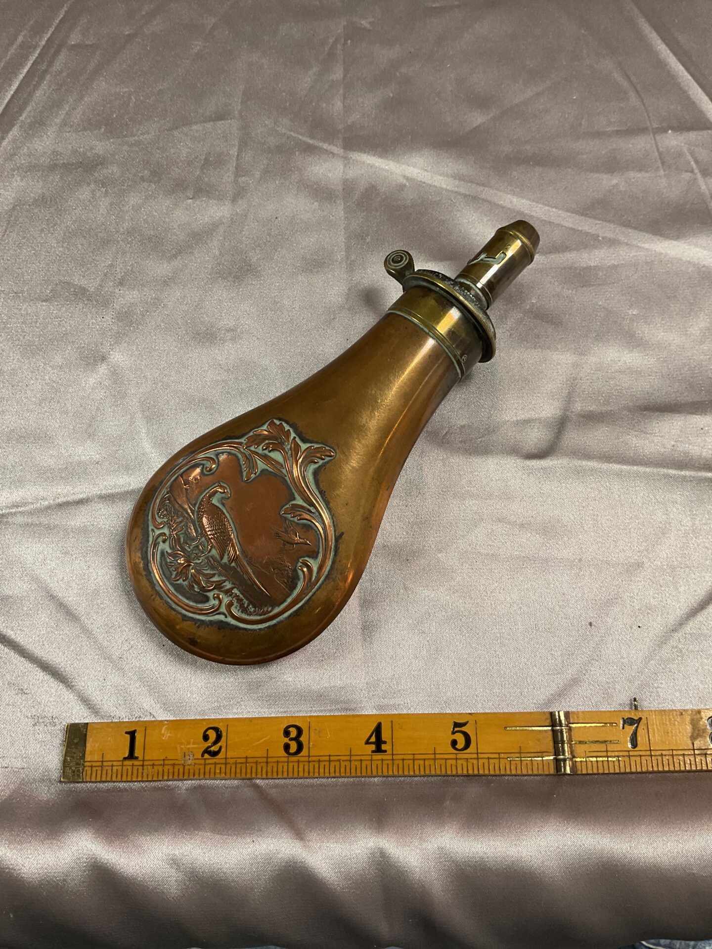 894 Dixon and sons Copper and Brass Powder Flask