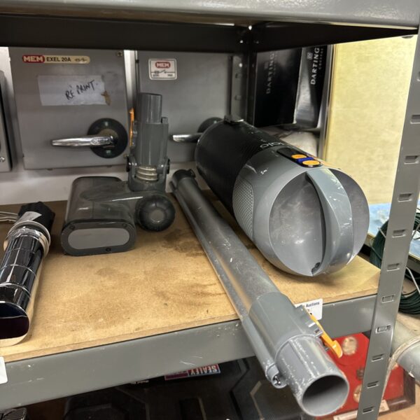 Halo capsule cordless hoover, a compact cleaning appliance.