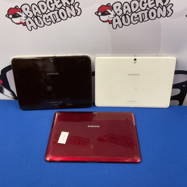 Front view of a used Samsung Galaxy tablet.