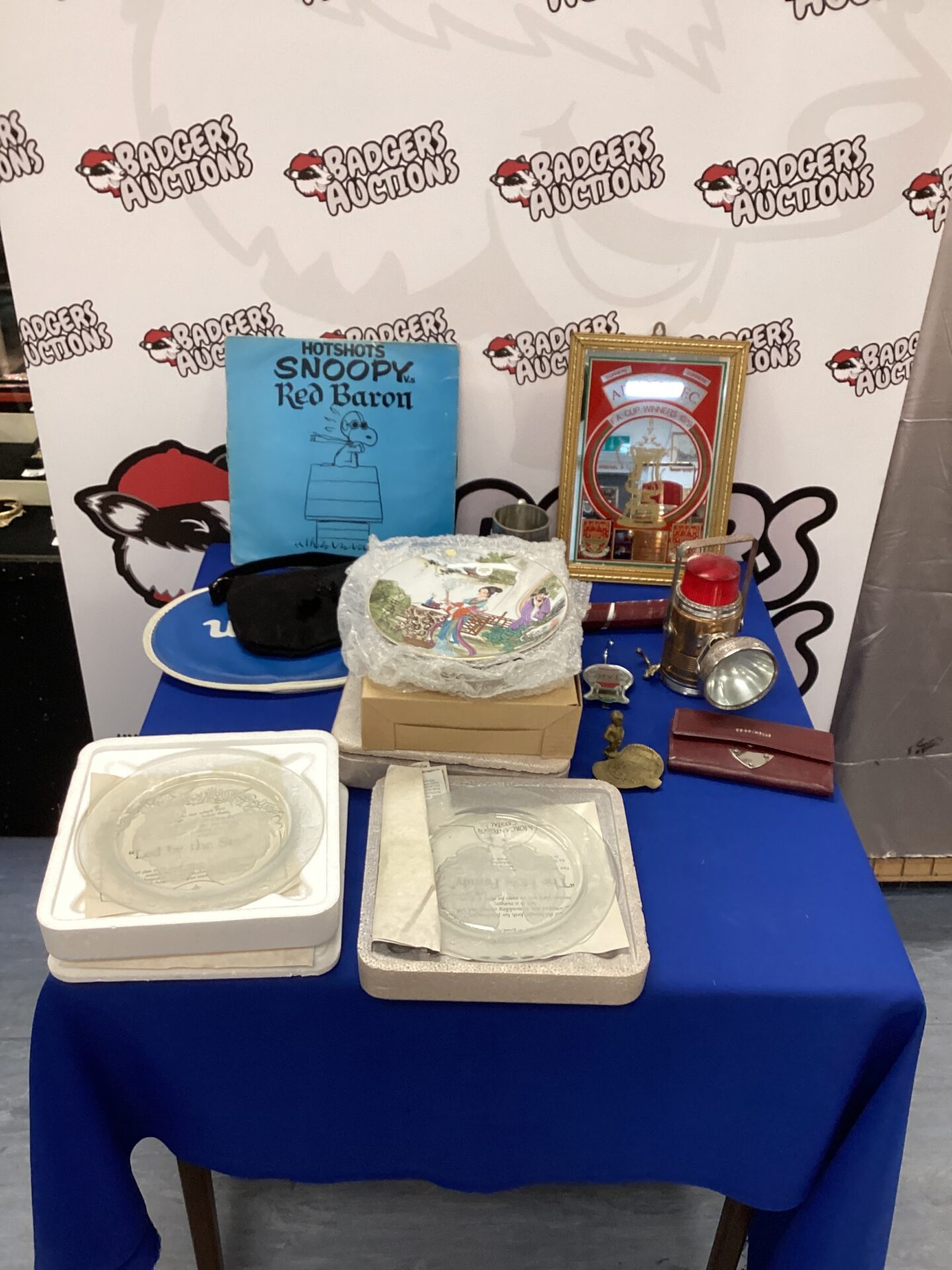 349 Box of mixed items inc collectable plates