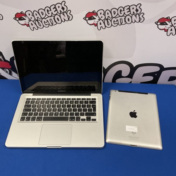 Apple MacBook Pro laptop and iPad bundle for sale.