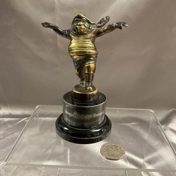 Vintage brass Skegness figure, seaside collectable.
