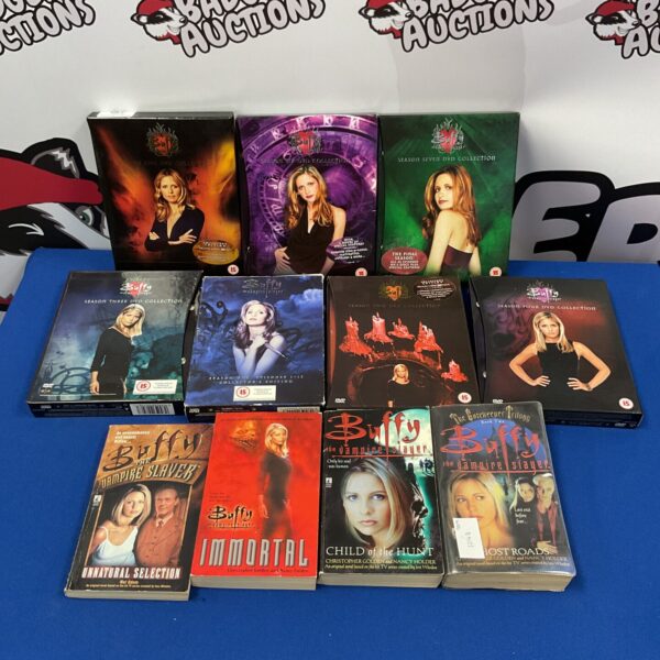 Buffy the Vampire Slayer DVD collection featuring Sarah Michelle Gellar.