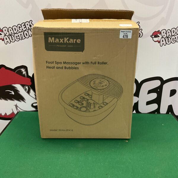 MaxKare foot spa massager in as-seen condition for home relaxation.