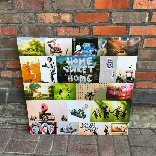 Large "Home Sweet Home" canvas print for modern wall decor.