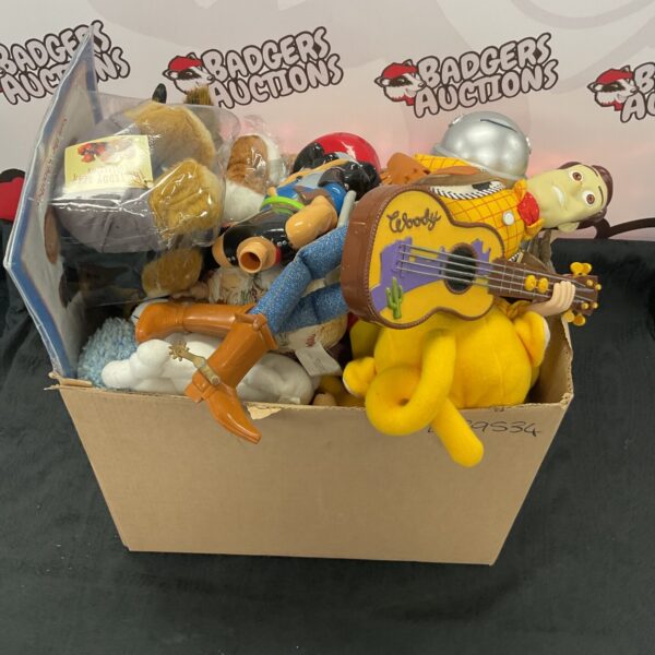 Vintage toy lot featuring a cowboy with a guitar.