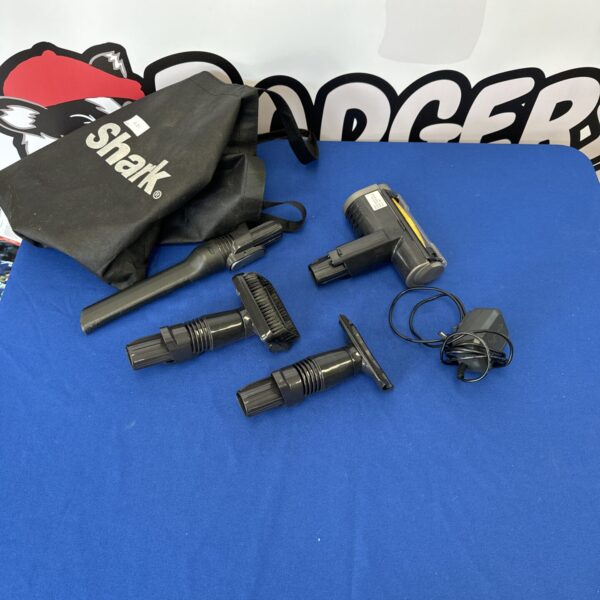 Shark hoover attachments and charger for vacuum cleaner repair.