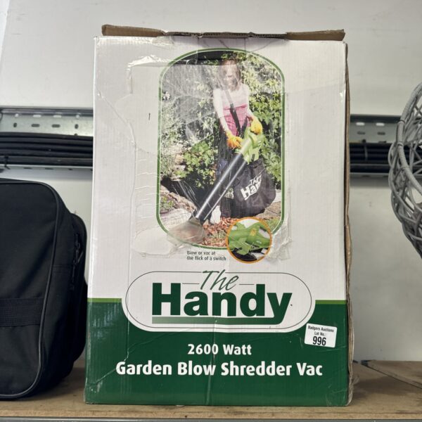 Original box for The Handy garden blow shredder vac.