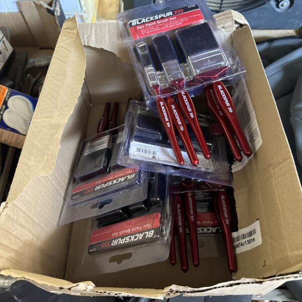 Lot of six new Blackspur paintbrush sets for art projects.