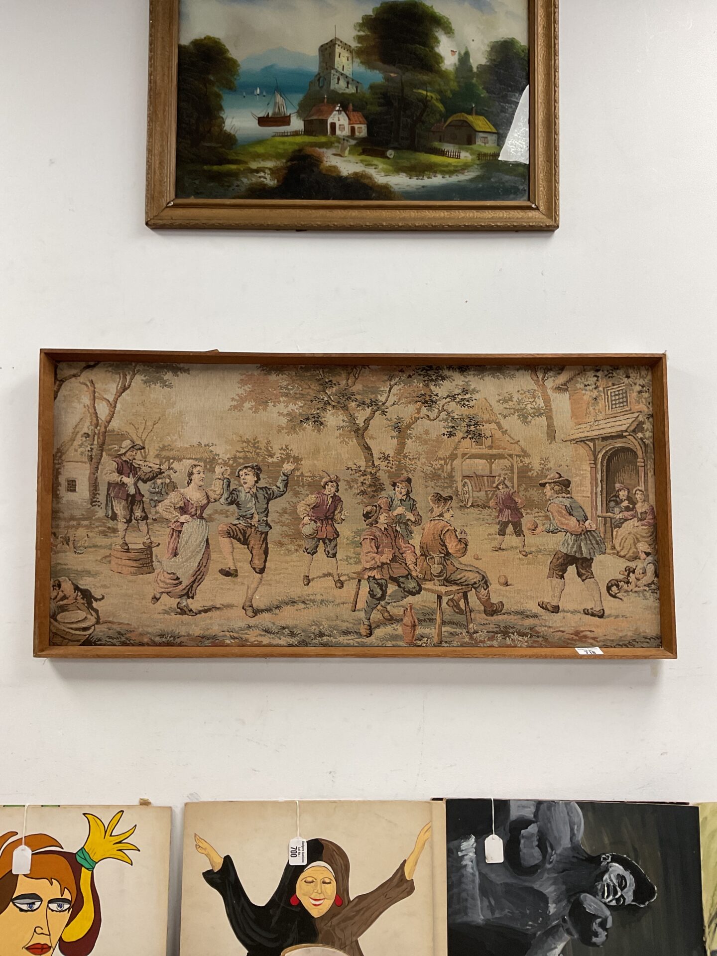 659 Vintage tavern scene tapestry