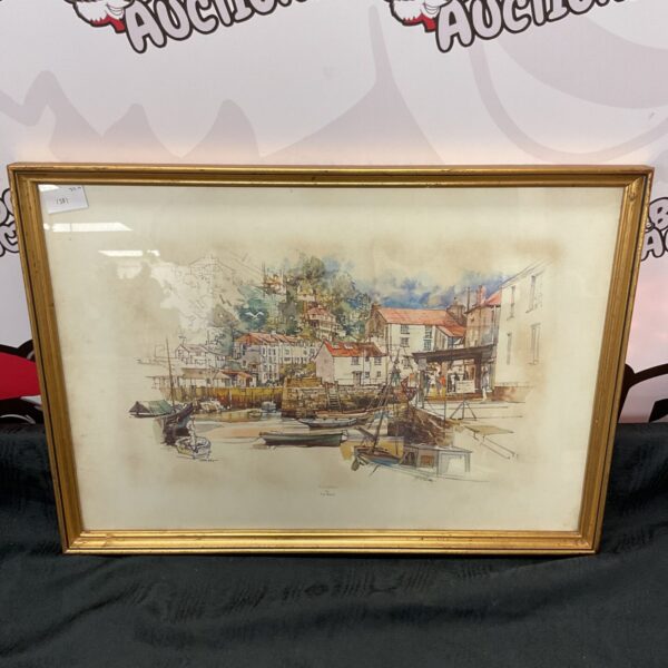 Eric Mason scenic print of Poloerrow, Cornwall, coastal artwork.